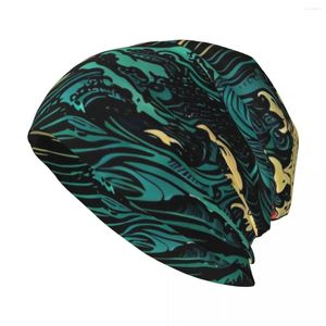 Berets Surf The Waves Colorido Design Retro Surf Sport Art Knit Chapéu Chapéus Pesca Marca Homem Caps Pai Golf Mulheres Homens