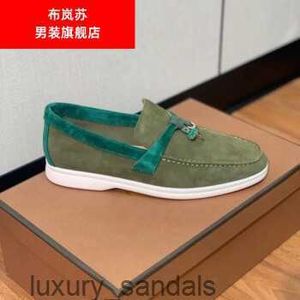 Loropinas skor casual skor sommar charms walk loafers bulansu yidan new loropinas lazy skor lp klänning lefu skor kvinnor skor riktig cowhide platt sula singel sho hbt8