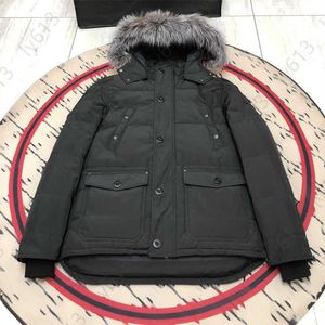 Mens Jackets Hoodie Down Jacket Men Designer Coat High-quality Downs Filling Rounded Metal Logo Trim Long Sleeves Hooded Zipper Warm Feather Puffer Jacket