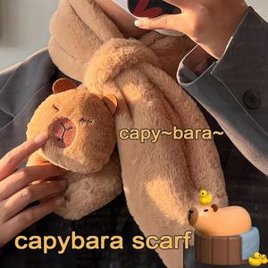 Schals Capybara Kawaii Plüsch Schal Japanisch Niedlich Tier Winter Verdickte Wärme Frauen Crossover Halstuch Student Winddicht