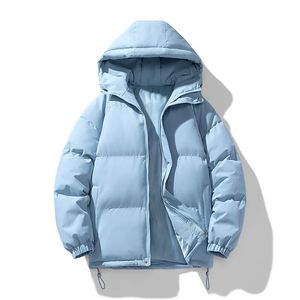 男性Sジャケット男性女性冬用ジャケット厚い温かい綿の雪のコートを覆うフード付きカップルのコールドプルーフオーバーコート231211