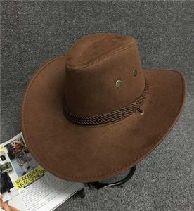 Cappello da cowboy in cotone unisex Cappellino da viaggio Cappellino da cowgirl Cappellino da sole casual solido Cappello da uomo da donna Cappelli da cowboy occidentali freddi5616657