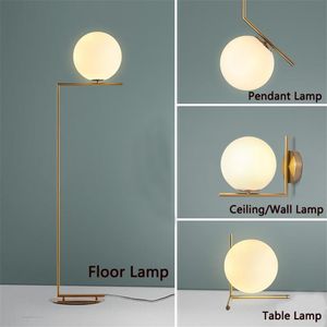 LED Modern Floor Lamps Pendant Lights Table Lamp Bedroom Glass Office Living Room Wall Light Fitting213J