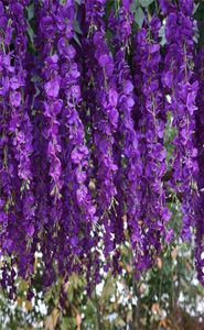 LUYUE 12st Artificial Wisteria Vines 97cm Wedding Decor Garland Silk Dekorativa blommor Hem Fake Flower Vine C09249591848