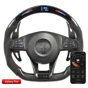 LED Style Steering Wheel for BENZ MB A45 C43 C63 W205 W213 AMG Real Carbon Fiber