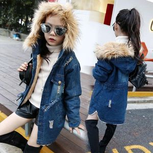 Down Coat 2023 Autumn Parkas Windbreaker Warm Cotton Tops Elementary School Toddler Jacket Girls Winter Jackets