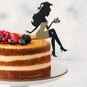 Festliga leveranser examen tårta evenemang och festdekorationer gratulationer toppers söta styling flicka tillbehör