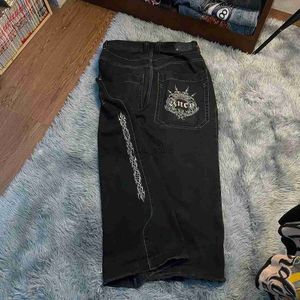 Jeans da uomo 2023 Nuovi Jeans da uomo Y2k Jeans da donna Modello Hip Hop Stampa Jeans a gamba larga oversize Jeans larghi vintage Goth Harajuku StreetwearL231122