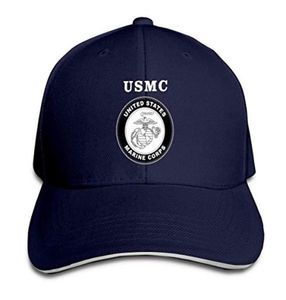 USMC Marines Corps Unisex調整可能な野球キャップスポーツ屋外スポーツサマーハット8色ヒップホップフィットキャップファッション4348075