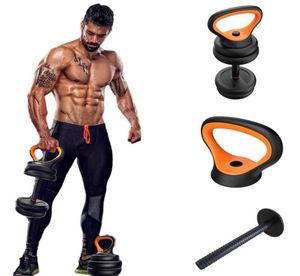 Gym Home Fitness Justerbar kettlebellhandtag Användning med viktplattor Armstyrka Träning Kettle Bell Grip Dabbell Equipment5418279