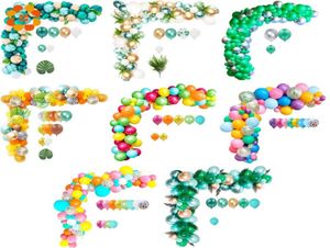 100 Stück Ballonbogen-Set, grüner Konfetti-Metallballon, Hochzeit, Geburtstag, Dschungel-Party-Dekoration, Babyparty, Hawaii-Party, Latex-Ballon Cl2683031