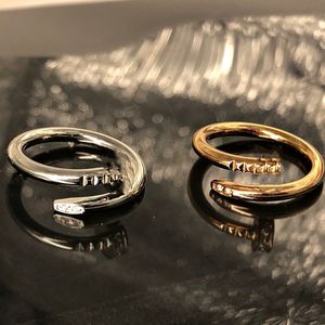 Liebesringe für Frauen Diamond Ring Designer Ring Finger Nagel Schmuck Schmuck klassische Titan -Stahlband Gold Silber Rose Farbe 2024