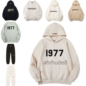 Mens Designer Hoodie Sweatshirts Black Ess t Shirt Man Hoody 1977 Hoodies for Women Pullover Men Crewneck Sweatshirt Cotton675666 WMNV