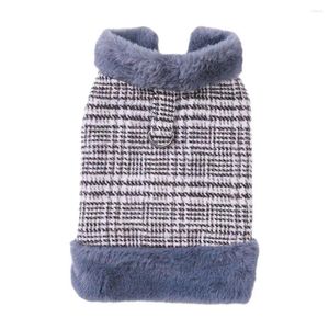 Dog Apparel Traction Ring Pet Clothes Stylish Color-blocked Vest Warm Winter Coat Outfit With Fashionable For Comfort