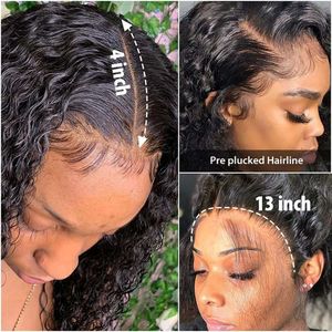 The Lace Wig Transparent Front Without Glue, High-definition Human Hair and Baby Pre Drawn Hairline Density, Brazilian Fake