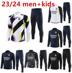 2023 2024 Real Madrid Tracksuit Training Suit Vini Jr Bellingham 23/24 Real Madride Men and Kids Football Camavavera Sportwear Real Madrid Training Clothes