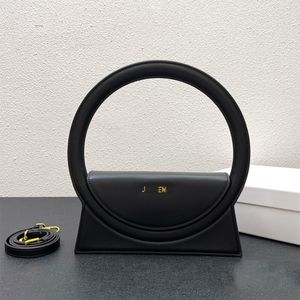 Luxury Handbag Ins Super Hot Designer Bag Banquet Party Fashion Womens clutch Purse Leather Circle Handle Letter Tote Shoulder Bags Black Wallet