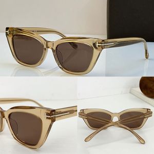 Modische und elegante Designer-Sonnenbrille mit quadratischem Kätzchenauge für Herren und Damen, Acetatrahmen, Metall-T-Symbol auf den Bügeln, Freizeit, Urlaub, Reisen, FT1031