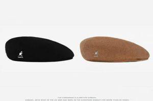 Beret Caps Women Kangol Hat Mens Cap francuska moda wełna wełna burgundowa fedora haftowany beret zima unisex7991581