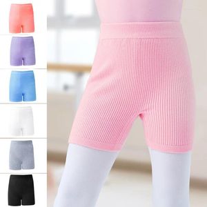 Abbigliamento da palcoscenico Per ragazze, pantaloncini da danza classica in maglia, completi da riscaldamento per body, vita elastica a coste, ginnastica, sicurezza, attività sotto il vestito, respiro