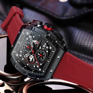 الساخنة البيع ريتشار* Cool Men's Watch مع برميل على شكل ودؤوب كبير من السيليكون الشريط Sports Sports Waterproof Luminous Trendy علامة تجارية