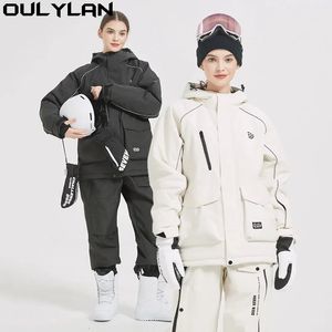 Other Sporting Goods Oulylan Waterproof Ski Suit Set Snowboard Clothing Outdoor Costumes Winter Jackets Pants Man's and Woman's Snow Wear 231211