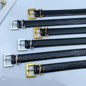 Classic designer women mens belt leather gold silver buckle 3.0cm width belt luxury belt fashion accessories gift