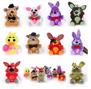 Plyschleksaker 15 cm 25 cm fem nätter på Freddy Fnaf dockor fyllda gyllene fazbear mangle foxy björn bonnie djur