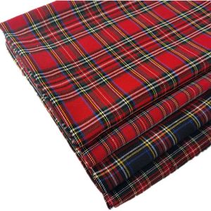 Fabric and Sewing 230g Per Meter Medium Thick Scottish Checks Polyester Cotton for Ladies Skirt Tartan Designer High Quality 231211