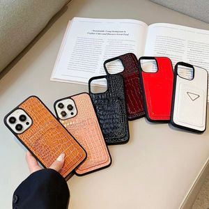 Designer Luxury Phone Case Card Package Bright Face Letter Triangle Label Card Leather iPhone 15 14 13 12 11 Pro Max 14Plus 7 8 Plus X XR XS XSmax Hardshell Leather Case