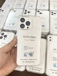 1,5 mm przezroczystą obudowę telefoniczną na iPhone 11 12 13 14 Pro Max 15 Plus Soft TPU Ochronne okładka OPPBAG