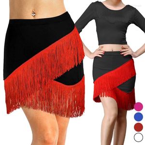 Stage Wear Women Fringes Tassels Mini Skirt Ballroom Latin Tango Salsa Dancewear Dress Samba Chacha Dancing Skirts