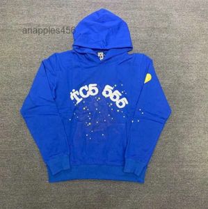 Mens Hoodies Moletons 2023 Novo Céu Azul Sp5der Hoodie Homens Mulheres 1 Hip Hop Young Thug Spider Hoodie World Wide Moletons Imprimir Pulôver Anime Essentialhoody