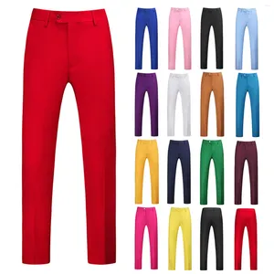 Men's Pants Business Casual Zipper Pockets Lightweight Skinny Large Size Hundred Solid Color Tie Sprinkle Workout Loose