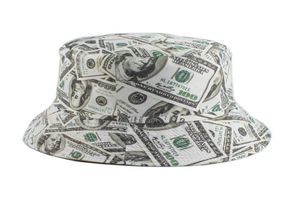 New Dollar Print Fishing Cap Bob Chapeau Femme Reversible Bucket Hat Men Fishing Bucket Hats für Frauen Harajuku Hip Hop Gorro Q0801667786