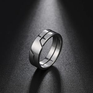 Bröllopsringar mode enkelt rostfritt stål par ring för män kvinnor casual finger ringar smycken engagemang jubileum gåva 231208