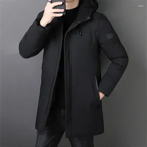 Men's Jackets High Quality Hooded Long Thicken Outwear Cotton Jacket Parkas Men Winter Windbreaker Coats Casual Fashion Clothing