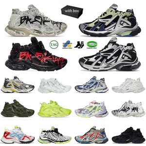 Track Runners 7.0 Scarpe firmate Donna Uomo Parigi Scarpe da ginnastica retrò Graffiti Nero Rosso BURGUNDY Deconstruction Tracks Jogging Hiking Runner 7 Sneakers