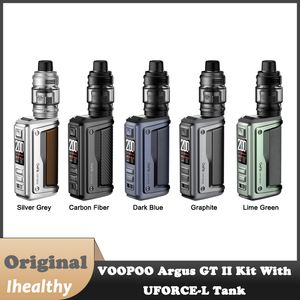 Комплект VOOPOO Argus GT II 2, 200 Вт с баком UFORCE-L. Поддержка всех катушек PnP. Верхнее воздухозаборное отверстие с защитой от утечек. 0,96-дюймовый TFT-экран.