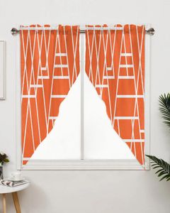 Kurtyna geometryczna tekstura grafika pomarańczowy salon w sypialni wystrój zasłony Dekoracja kuchni Trójkątna