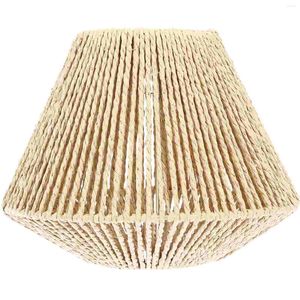 Pendant Lamps Rattan Lampshade Rustic Wall Sconces Retro Lampshades Chandelier Cover Straw Rope
