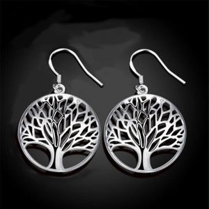 20pairs of Tree of Life Earrings Silver Fish Ear Hook Antique Silver Chandelier322o