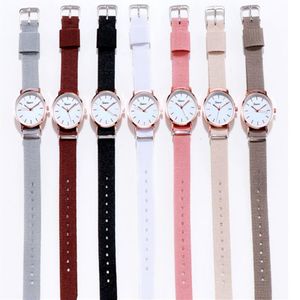 7 Style Nylon Belt Quartz Watch Entermes Simple Fresh Girl Watches Whole Womens Wristwatches259y