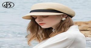 Czapki białe słomki dla kobiet beret hat wiosna letnia sun plażowa czapki