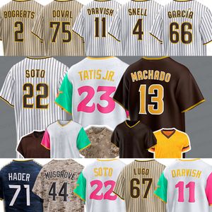 San 23 Fernando Tatis Jr. Diego Beyzbol Forması Padres Manny Machado Xander Bogaerts Robert Suarez Joe Musgrove Josh Hader Jose Azocar Tom Cosgrove Seth Lugo