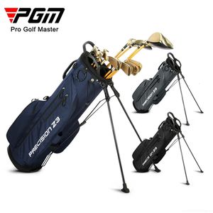 Golfväskor PGM PORTABLE GOLF RACK BAG MED HJÄNSTER STAND Support Lätt golfväska Anti-friktion Golf Män Kvinnor Package 231211