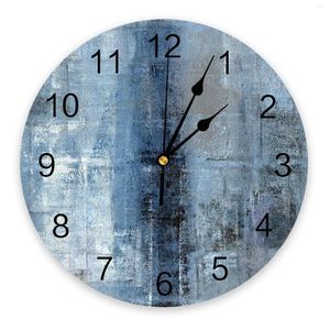 ウォールクロックファームハウス油絵アブストラクトアートキッチンデスクトップデジタル時計非チッククリエイティブチルドレンレンズルームウォッチ