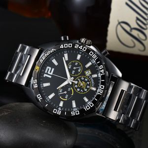 New Mens Watch Automatic Stainless Steel Ceramic Wristwatch Quartz Movement High Quality Metal Strap Fashion Multifunctional Water354o