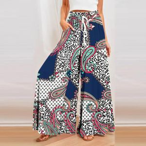 Женские брюки весна/лето бамбуковое хлопковое платье-платье с цветком кешью с 3D принтом модное домашнее повседневное для танцев и путешествий