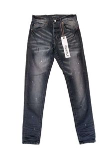 Varumärkesdesigner Mens denim byxor mode rak retro streetwear casual tröjor lila jeans